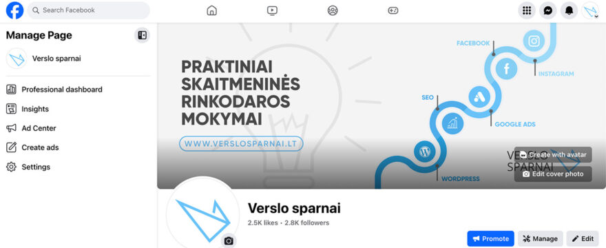 Kaip sukurti Facebook puslapį 2024 m.?