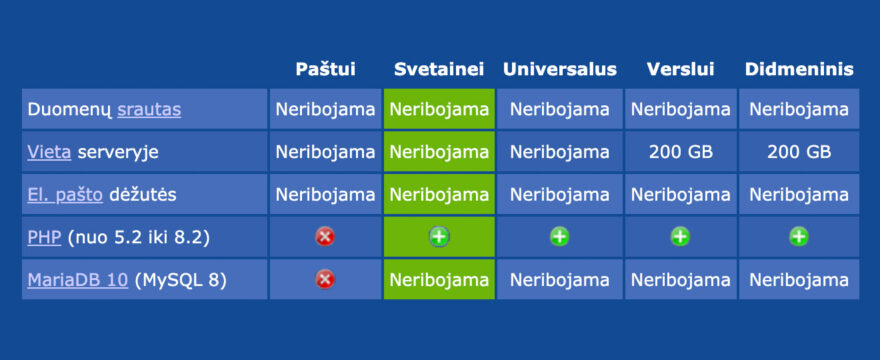 Hostingo paslaugų užsakymas